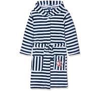 Playshoes Mixte enfant en Molleton Ringel Maritim Peignoir, Bleu (Marine/Weiß 171), 98-104 EU