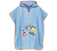 Playshoes Poncho de bain enfant éponge pelleteuse bleu