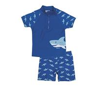 Playshoes Mixte enfant Uv-schutz Bade-set Hai Maillot de bain sport, Bleu (Original), 110-116 EU