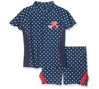Playshoes Mixte enfant Uv-schutz Bade-set Herzchen Ensemble de bain, Bleu (Marine 11), 122-128 EU (7-8 ans)
