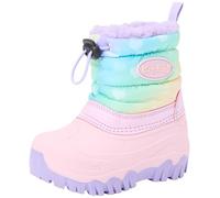 Playshoes Mixte Enfant Winterstiefel, Rosa Regenbogen, 20/21 EU
