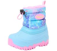 Playshoes Mixte Enfant Winterstiefel, Türkis Regenbogen, 34/35 EU