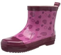 Playshoes Naturkautschuk Halbschaft Herzchen, Bottes & Bottines de Pluie Garçon Fille, Rose (Pink 18), 22 EU
