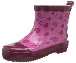 Playshoes Naturkautschuk Halbschaft Herzchen, Bottes & Bottines de Pluie Garçon Fille, Rose (Pink 18), 22 EU