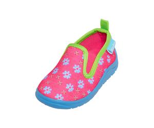 PLAYSHOES Pantoufle bleu ciel / citron vert / rose, Taille 28,5