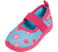 PLAYSHOES Pantoufle 'Eulen' turquoise / rose, Taille 30,5
