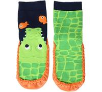 Playshoes Hüttenschuhe Krokodil, Chausson Garçon Unisex Kinder, Vert Marine, 28/29 EU