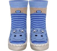 Playshoes Pantoufles Chaussons Mixte Enfant, Hippopotame Bleu, 32/33 EU