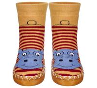 Playshoes Pantoufles Chaussons Mixte Enfant, Hippopotame Rouge, 18/19 EU