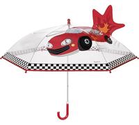 Playshoes Kinder Regenschirm Parapluie, Voitures de Course 3D, Original Mixte Enfant