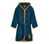 PLAYSHOES Peignoir 'DIE MAUS PIRAT' marine / chocolat / orange, Taille 86-92