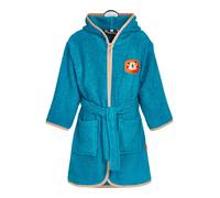 PLAYSHOES Peignoir 'Dschungel' beige / bleu cyan / orange, Taille 134-140