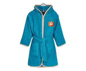 PLAYSHOES Peignoir 'Dschungel' beige / bleu cyan / orange, Taille 134-140