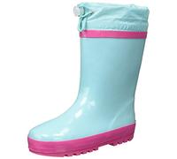 Playshoes Pluie Basic, Bottes en Caoutchouc Naturel avec Doublure Chaude Mixte Enfant - Turquoise (tuerkis 15) - 34/35 EU