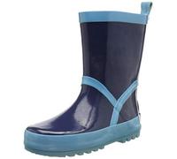 Playshoes Pluie Classic, Bottes en Caoutchouc Naturel Garçon Unisex Kinder, Bleu (Marine/Hellblau 639), 26/27 EU