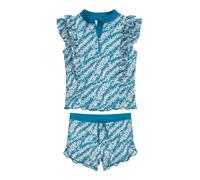 Playshoes Zweiteiler Ensemble de Maillot de Bain, Blümchen Bleu pétrole, 86-92 Fille