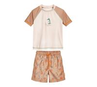PLAYSHOES Protection UV 'Wildtiere' sable / moka / vert clair / orange, Taille 110-116