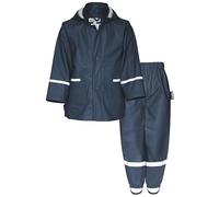 Playshoes Regen-Set Regenhose Combinaison de Pluie, Taille Marine Basique, 98 (Lot de 2) Mixte Enfant