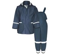 Playshoes Regen-Set Regenlatzhose Combinaison de Pluie, Bleu Marine Basique, 116 (Lot de 2) Mixte Enfant
