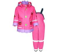 Playshoes Regen-Set Regenlatzhose Combinaison de Pluie, Coccinelle Porte-Bonheur Rose, 104 (Lot de 2) Mixte Enfant