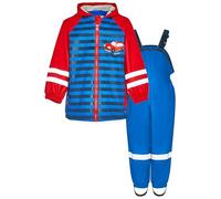 Playshoes Regen-Set Regenlatzhose Combinaison de Pluie, Voiture de Course Bleue, 140 (Lot de 2) Mixte Enfant