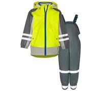 Playshoes Regenanzug Combinaison de Pluie, 3 en 1 Jaune-Gris, 92 cm (Lot de 2) Mixte Enfant
