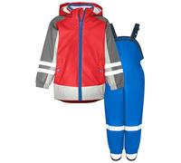 Playshoes Regenanzug Combinaison de Pluie, 3 en 1 Rouge/Bleu, 116 cm (Lot de 2) Mixte Enfant