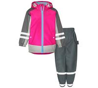 Playshoes Regenanzug Combinaison de Pluie, Ceinture Rose 3 en 1, 98 (Lot de 2) Mixte Enfant
