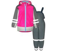Playshoes Regenanzug Gefüttert Ensemble de Pluie, Polaire 3 en 1 Rose-Gris, 116 (Lot de 2) Mixte Enfant