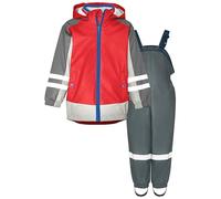 Playshoes Regenanzug Gefüttert Ensemble de Pluie, Polaire 3 en 1 Rouge/Gris, 140 (Lot de 2) Mixte Enfant