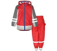 Playshoes Regenanzug Gefüttert Ensemble de Pluie, Taille en Polaire Rouge, 140 (Lot de 2) Mixte Enfant