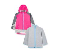 Playshoes Regenjacke, Funktions-Jacke 3 in 1, Blouson de pluie Enfants unisexes, neonpink, 128