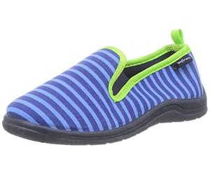 Playshoes Ringel, Chaussons Bas mixte enfant, Bleu (Blau/Grün 791), 20/21 EU