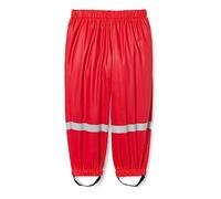 Playshoes Salopette de Pluie Unisexe pour Enfant avec Doublure Polaire Coupe-Vent et imperméable, Pantalon Rouge, 116
