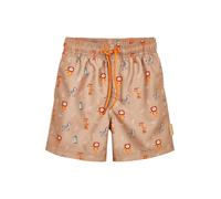 PLAYSHOES Shorts de bain cappuccino / orange / noir / blanc, Taille 98-104