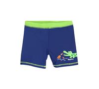 PLAYSHOES Shorts de bain 'Krokodil' bleu roi / vert fluo / orange pastel, Taille 110-116