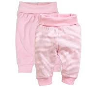 Playshoes Sweat-Hose Pantalon de Jogging, Rayures Rose uni, 68 (Lot de 2) Bébé Fille