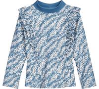 Playshoes T-Shirt à Manches Longues Rash-Guard pour Fille, Manches Longues - Motif : Fleurs - Bleu pétrole, 86-92