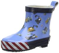 Playshoes Unisex Kinder Gummistiefel Halbschaft Baustelle, bleu, 24 EU