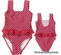 Playshoes Uv-Protection Maillot De Bain Punkte 8 Rouge 98/104 (461039)