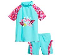 Playshoes UV-Schutz Bade-Set Flamingo Ensemble de Bain, Turquoise (Türkis 15), 110 (Taille fabricant: 110/116) Fille
