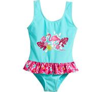 Playshoes UV-Schutz Badeanzug Flamingo Maillot une pièce, Turquoise (Türkis 15), 122 (Taille fabricant: 122/128) Fille