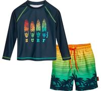 PLAYSHOES Protection UV 'Surf' marine / vert / vert clair / orange, Taille 146-152