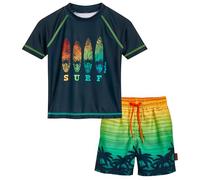 Playshoes Zweiteiler Ensemble de Maillot dermoprotecteur, Indigo, 110-116 Garçon
