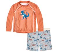 Playshoes Zweiteiler Lang Maillot de Bain, Ensemble Dinosaure à Manches Longues, 98-104 Garçon