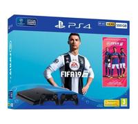 PlayStation 4 Slim 500GB - Noir + FIFA 19 - Reconditionné