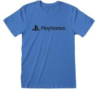 Playstation Black Text Homme T-Shirt Manches courtes bleu S 100% Coton Regular / Coupe standard