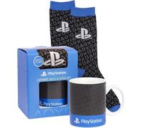 Playstation - Ensemble mug/chaussettes pour enfants, logo NS6658 (taille unique) (Noir/Bleu/Gris)
