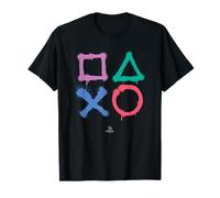 PlayStation Graffiti Shapes Retro Minimalist Video Game T-Shirt