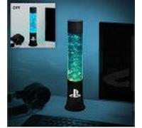 Lampe à Liquide Pailletée PlayStation avec Icônes Flottantes - Marchandise Officielle Sony, Lampe de Nuit pour Salle de Jeu, Noir